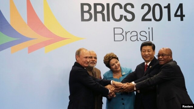 Лидеры стран БРИКС, Бразилия, 15июля, 2014.