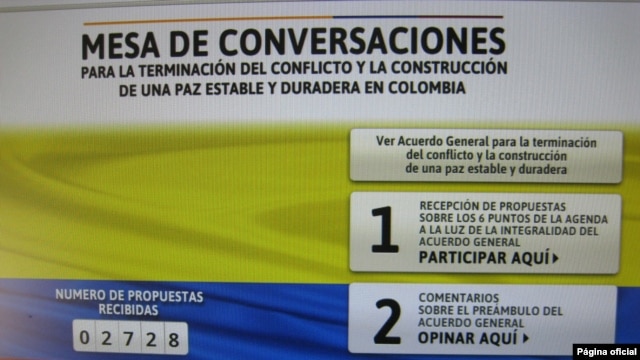 Sitio web oficial de la mesa de conversaciones del gobierno de Colombia y las Farc. 
