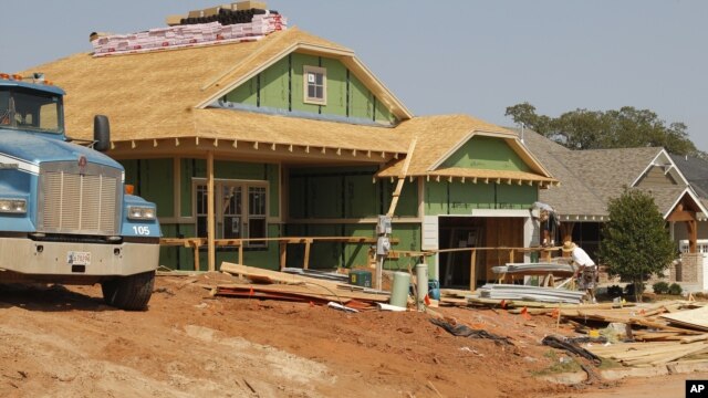 A new home is under construction in Edmond, Oklahoma, September 21, 2012.