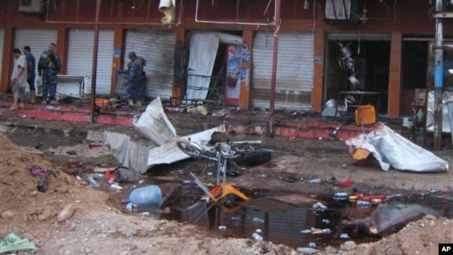 Hiện trường vụ đánh bom tự sát tại một quán cà phê, Kirkuk, Iraq, 13/7/2013