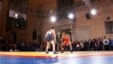 Iranian and American wrestlers take part in an exhibition match at Grand Central Terminal in New York, May 15, 2013. (A. Azizzada/VOA)
