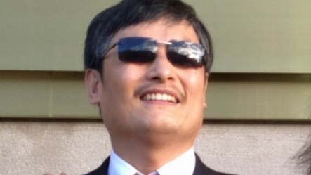 陈光诚资料照片。2013年1月31日（美国之音宝申拍摄）