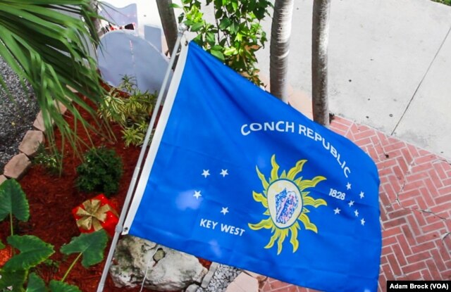 The flag of the Conch Republic can be seen all over the Florida Keys