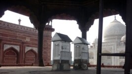 Air sampling equipment located in this section of the Taj Mahal complex was used to determine what was causing discoloration of the landmark structure.