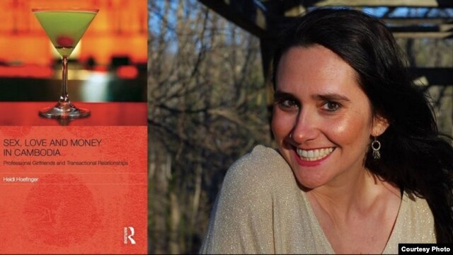 Heidi Hoefinger, a professor in Science Department at Berkeley College in New York City, with her book, “Sex, Love, and Money in Cambodia: Professional Girlfriends and Transactional relationships,” about the strength and resiliency and challenges of female bar workers in Cambodia. (Courtesy Photo)