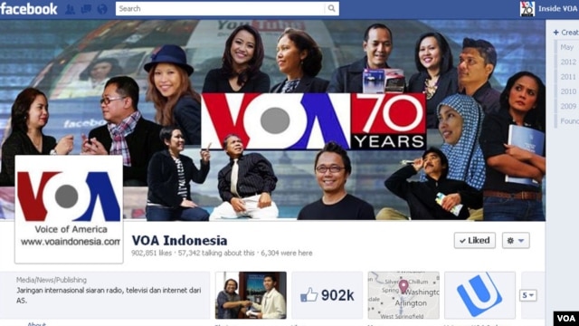 VOA Indonesia's Facebook Page