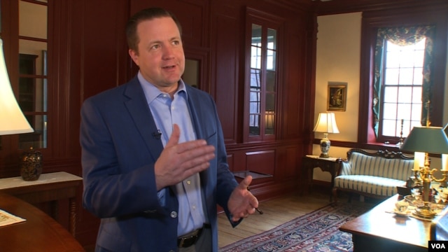 Prince William County board chair Corey Stewart lives in a historic home where George Washington once slept. (Photo: S. Baragona/VOA)