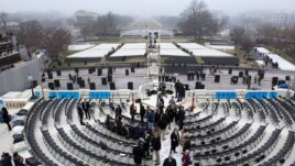 Suasana pelataran Gedung Kongres AS yang akan menjadi pusat acara Inagurasi Presiden Barack Obama untuk masa jabatan keduanya (foto: dok).