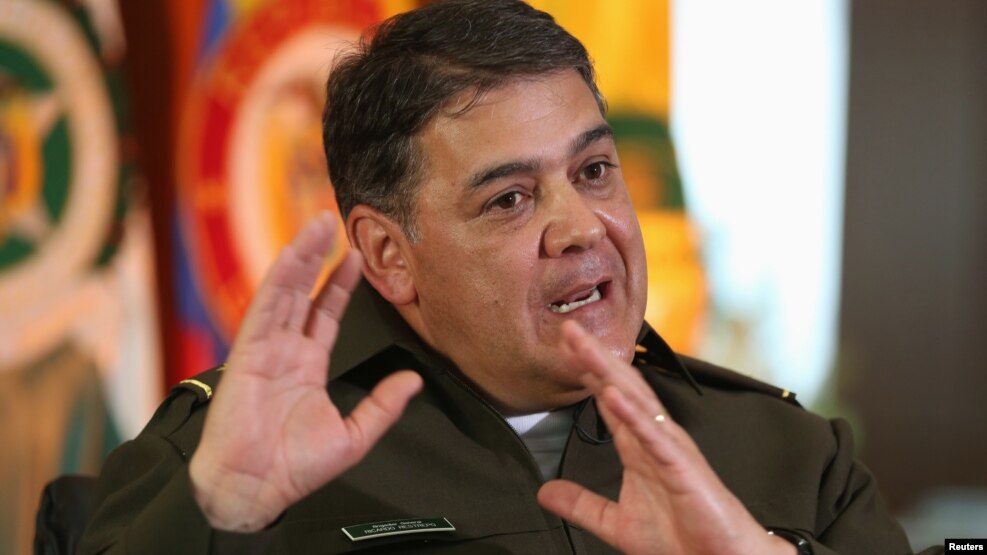 FILE - Colombian anti-narcotics police chief General <b>Ricardo Restrepo</b> ... - 31DF3C45-942D-4BAB-8DAB-59D079C3B20E_cx0_cy1_cw0_w987_r1_s_r1