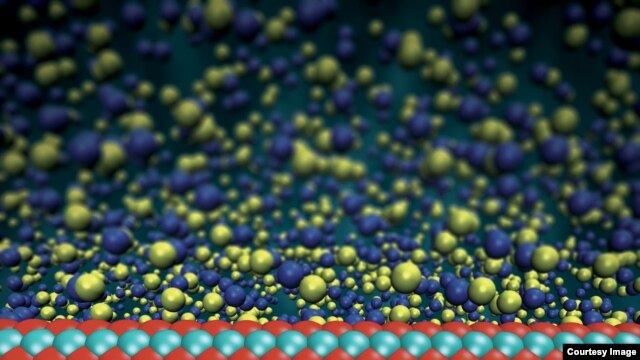 a molybdenum 3 atoms thick selective membrane © Steven Duensing / National Center for Supercomputing Applications, University of Illinois, Urbana-Champaign