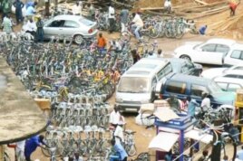 Bicycles for sale at a market in Kampala … MP David Bahati says most Ugandans disagree with homosexuality