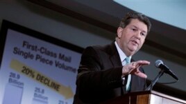 Postmaster General and CEO Patrick Donahoe at U.S. Postal Service headquarters, Washington, Feb. 6, 2013.
