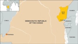 DRC map, North Kivu province
