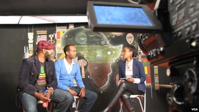 Nunu Wako is one of several Ethiopian media hosts based in Silver Spring, Maryland. (VOA/Nico Colombant)