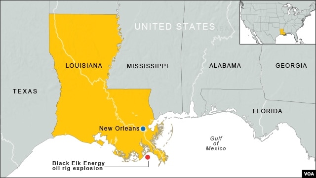 Site of Black Elk Energy oil rig explosion