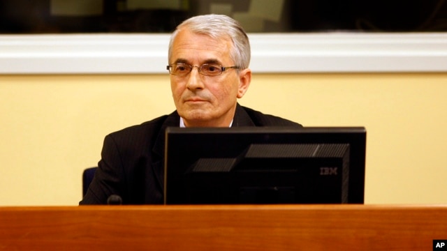 FILE - Bosnian army commander Enver Hadzihasanovic during a 2008 appeal at the International War crimes Tribunal in the Hague, Netherlands