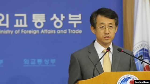 지난달 18일 한국 외통부 청사에서 정례브리핑 중인 조태영 외교통상부 대변인. (자료사진)
