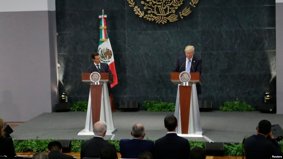 Donald Trump y Enrique Peña Nieto se reunieron por casi una hora en Ciudad de México.