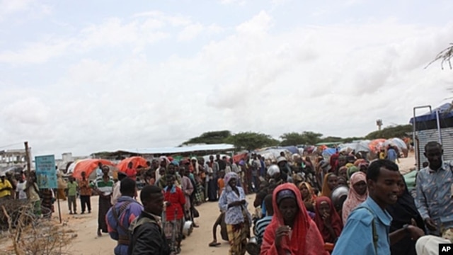 Badbaado refugee camp in Somalia's capital, Mogadishu, August 11, 2011