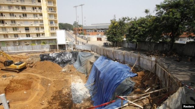 L'endroit où s'est produit la bousculade dans le quartier du Plateau à Abidjan