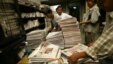 A newspaper and magazine distribution center in New Delhi, India. (file)