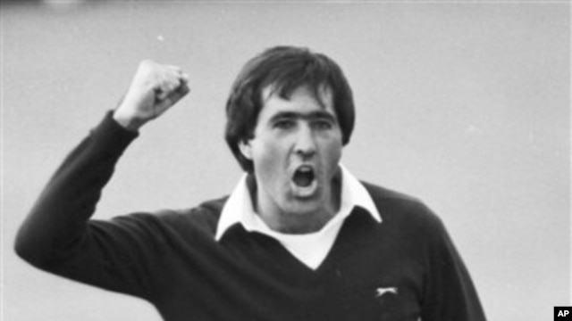 Seve Ballesteros reacts after winning the Open Championship golf tournament at St. Andrews, Scotland, July 22, 1984 (file photo).