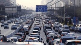 Ùn tắt giao thông trong giờ cao điểm tại Bắc Kinh.
