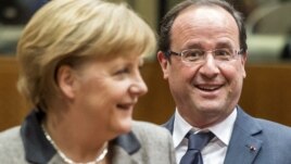 Nemačka kancelarka Angela Merkel i francuski predsednik Fransoa Oland