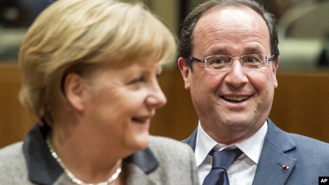 Nemačka kancelarka Angela Merkel i francuski predsednik Fransoa Oland