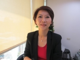 台湾在野党民进党立委陈亭妃(美国之音张永泰拍摄)