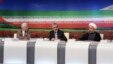 S lijeva: Saeed Jalili,  Gholam Ali Haddad Adel i  Hasan Rowhani, u TV-debati, Teheran, 7.lipanj, 2013.