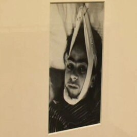 An image of Frida Kahlo in the hospital after a bus accident which left her with lingering health problems.