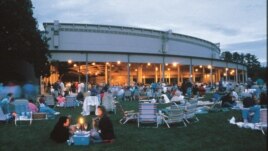Tanglewood, summer home of the Boston Symphony, at dusk. (Stu Rosner)