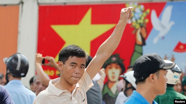 Ảnh minh hoạ: Biểu tình chống Trung Quốc tại TP HCM, ngày 18//5/2014.