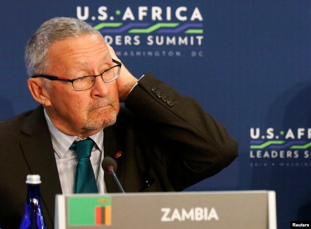 FILE - Zambia's new interim president is Guy Scott.
