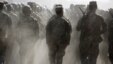 FILE - Afghan National Army (ANA) officers march during a training exercise at the Kabul Military Training Centre in Afghanistan, Oct. 7, 2015.