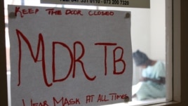 A young patient with potentially fatal MDR TB in isolation in a hospital in South Africa (VOA/D.Taylor)