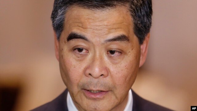 Trưởng quan Hành chánh Hong Kong Lương Chấn Anh cáo buộc về sự can thiệp của nước ngoài tại Hong Kong.