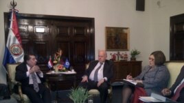 Además de Insulza y de la embajadora de EE.UU. ante la OEA, Carmen Lomellin, la delegación también incluye a los representantes de México, Haití, Canadá y Honduras. (Foto por cortesía de la OEA).