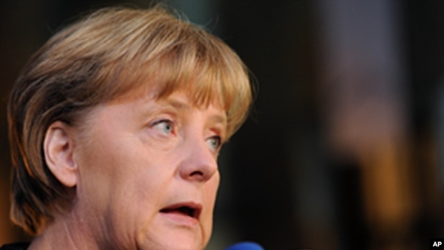 German Chancellor Angela Merkel at EU summit in Brussels, Oct. 22, 2011 (file photo).