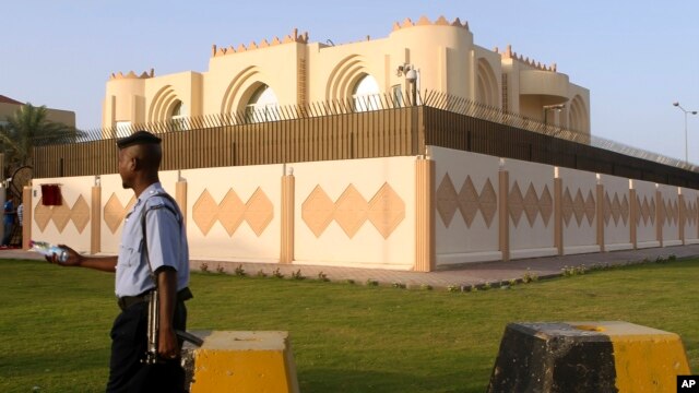 FILE - A general view of the Taliban office in Doha, Qatar. Afghan and Taliban officials will hold two days of "reconciliation" talks in Qatar, the Gulf nation's state news agency reported, May 2, 2015. 