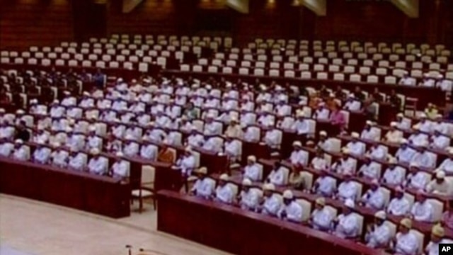 Image taken from video shows the inaugural session of the Burma parliament in Naypyitaw, February 1, 2011