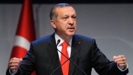 FILE - Turkey's Prime Minister Recep Tayyip Erdogan addresses a forum in Istanbul, Turkey, Oct. 13, 2012. 