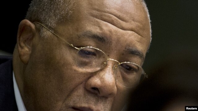 Hoton tsohon shugaban Liberia Charles Taylor a gidan alkali a kasar Saliyo. Junairu 22, 2013. 
