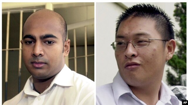 Myuran Sukumaran (trái) và Andrew Chan đang chờ ngày bị xử bắn.