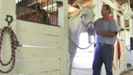 A prisoner and a retired racehorse at the James River Work Center in Virginia