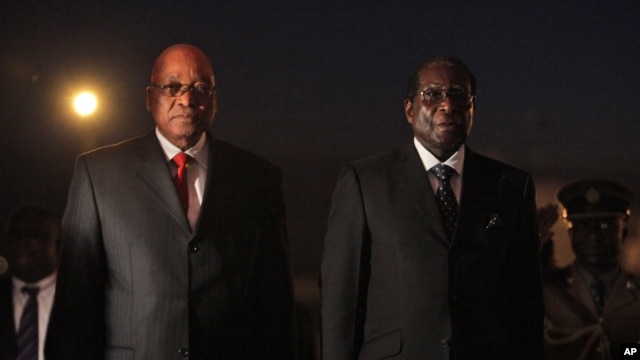 UMongameli Jacob Zuma loMongameli Robert Mugabe
