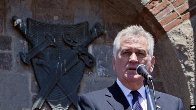 Predsednik Srbije Tomislav Nikolić drži govor na ceremoniji obeležavanja 625 godina od Kosovske bitke.