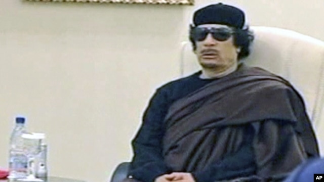 Ousted Libyan leader Moammar Gadhafi (file photo)