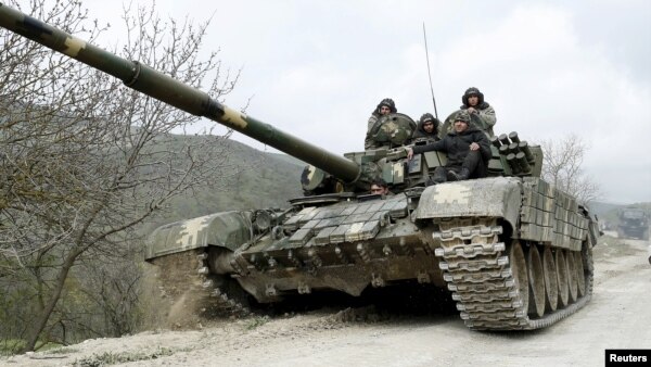 A tank of the self-defense army of Nagorno-Karabakh